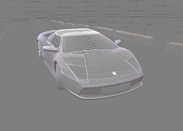 Lamborghini Animation Wireframe to Render